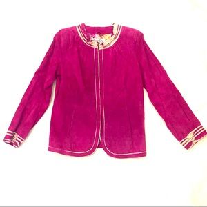 Bradley Bayou Fuchsia Leather Jacket